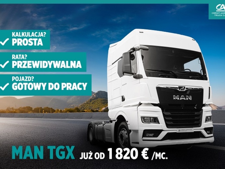 Najem długoterminowy nowego ciągnika MAN TGX