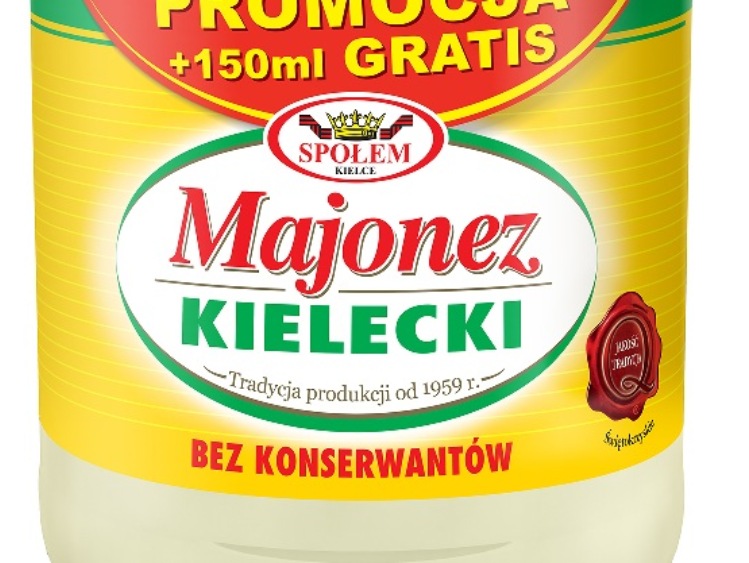 Majonez Kielecki w promocyjnym opakowaniu idealny do świątecznych potraw