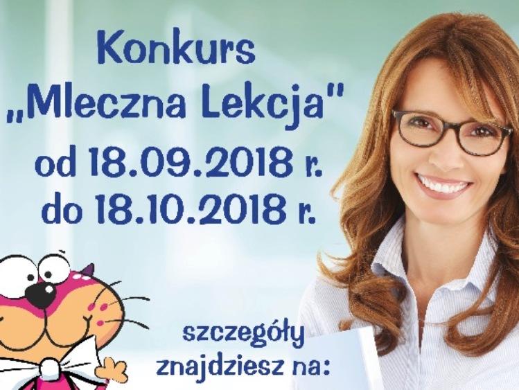 Weź udział w konkursie „Mleczna lekcja” i wygraj odwiedziny kota Mleczysława dla swojej klasy