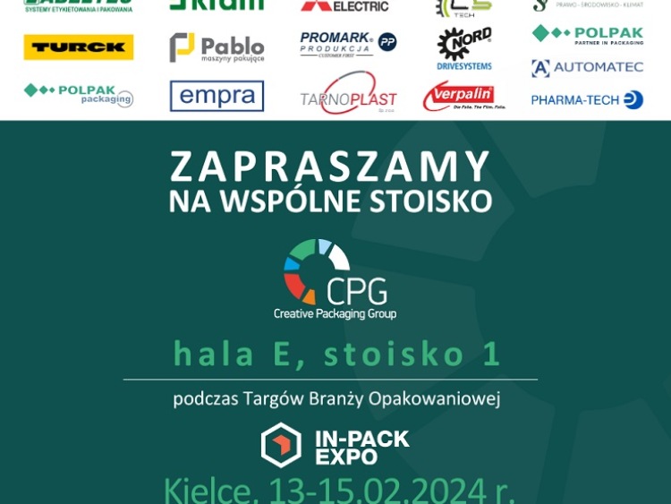 13 luty- targi IN-PACK w Kielcach na start!  KLASTER CPG ZAPRASZA