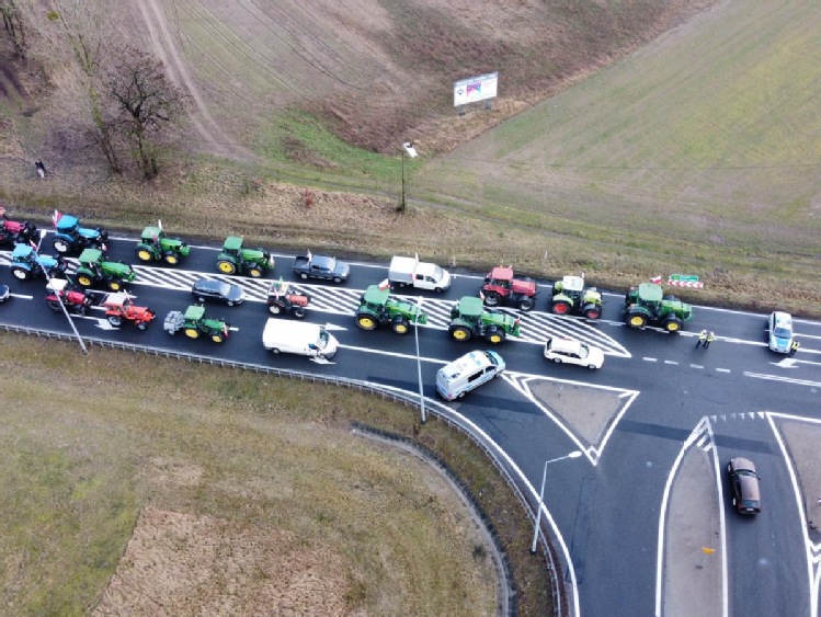 Protest rolników w Kołbaskowie